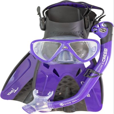 Cressi Tonga Pro Dry Set, Purple, S/M