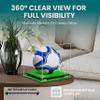 Better Display Cases Acrylic Display Case for Collectibles, Full Size Soccer Ball Display Case,Pink Risers & Turf Base, Handcrafted Showcase Box.DIM;9.75" L x 9.75" W x 9.75" H. (B02/A027) view 2