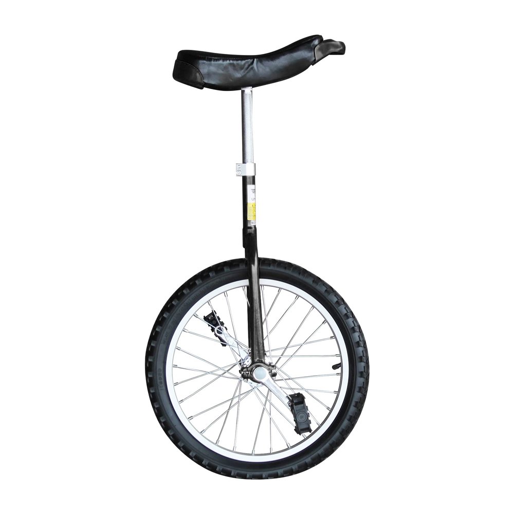 Unifly 18" Beginner Training Unicycle - [A] Frame, Tubular Oval Steel, Aluminum Wheels (Black)