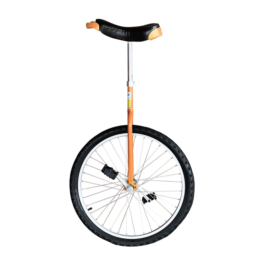 Unifly 24" Beginner Training Unicycle - [A] Frame, Tubular Oval Steel, Complete Set, Aluminum Wheels (Orange)