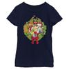Girl's The Muppets Christmas Wreath Group Shot T-Shirt - Athletic Heather - Large view 1