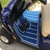 APEX Golf Cart Mats Fits EZGO, RXV (2008  Present), 2Five (2009  Present), Western (Teak, Beige/Blue) view 4