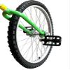 Unifly 24" Beginner Training Unicycle - [A] Frame, Tubular Oval Steel, Complete Set, Aluminum Wheels (Green) view 4