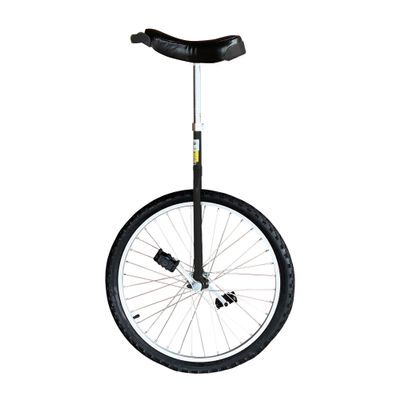 Unifly 24" Beginner Training Unicycle - [A] Frame, Tubular Oval Steel, Complete Set, Aluminum Wheels (Black)