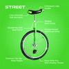 Unifly 20" Street Unicycle - [C] Frame, Tubular Oval Steel, Complete Set, Double Wide Aluminum Wheel (Orange) view 2