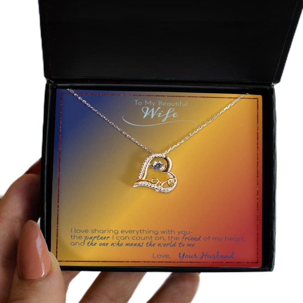 to My Beautiful Wife Pendants - Love Dancing Necklace
