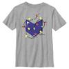 Marvel Hawkeye Christmas Lights Logo Boys T-Shirt Athletic Heather view 1