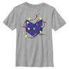 Marvel Hawkeye Christmas Lights Logo Boys T-Shirt Athletic Heather view 2