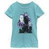 Marvel Hawkeye Silhouette Poster Fill Girls T-Shirt, Tahiti Blue, Medium view 1