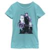 Marvel Hawkeye Silhouette Poster Fill Girls T-Shirt, Tahiti Blue, Medium view 2