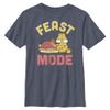 Nickelodeon Garfield Feast Mode Boys T-Shirt, Navy Blue Heather, Medium view 1