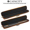 Casemaster Parallax Pool Cue Case, Holds 1 Butt and 1 Shaft, Foam-Lined Pool Stick Case, 600D Oxford Fabric, Chalk Holder, Orange view 3