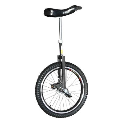 Unifly 18" Freestyle Unicycle - [C] Frame, Tubular Oval Steel, Complete Set, Wide Double Aluminum Wheel (Black)