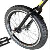 Unifly 18" Freestyle Unicycle - [C] Frame, Tubular Oval Steel, Complete Set, Wide Double Aluminum Wheel (Black) view 3