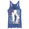 Marvel Hawkeye Abstract Poster Juniors Tri Blend Tank, Royal Blue Heather, X-Large view 1