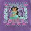 Disney Girl's Jasmine World -Sweater T-Shirt, Purple Berry, X-Large view 2