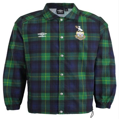 Umbro Men's Gordon Modern Plaid Jacket, Green Large