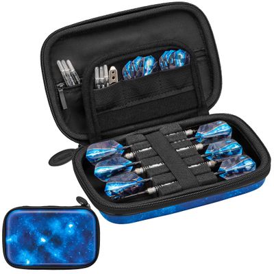 Casemaster by GLD Products Sentinel 6 Dart Case, Holds Extra Accessories, Tips, Shafts and Flights, Compatible with Steel Tip and Soft Tip Darts, Impact & Water Resistant Tactech Shell, Galaxy 6 Darts , 36-9004