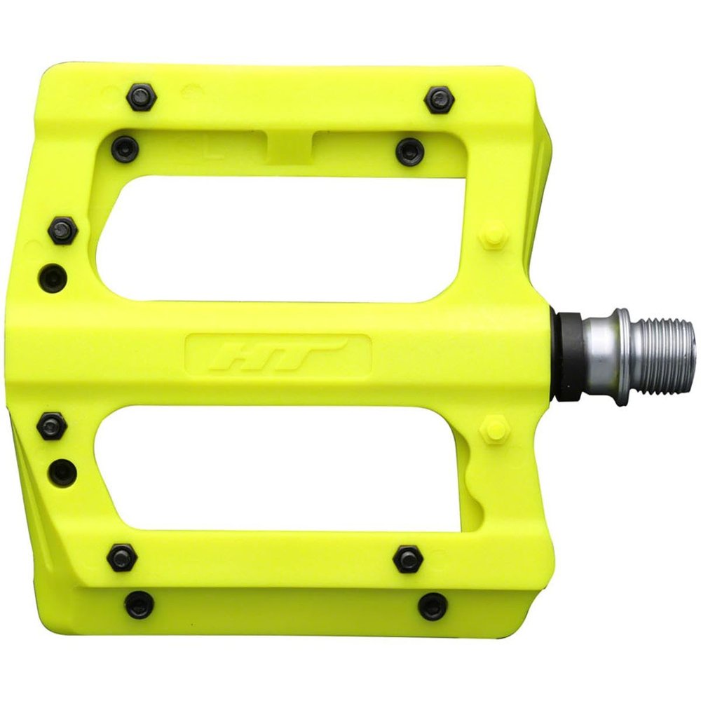 HT Components PA12A Pedals - Platform Aluminum 9/16 Neon Yellow
