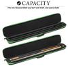 Casemaster Parallax Pool Cue Case, Holds 1 Butt and 1 Shaft, Foam-Lined Pool Stick Case, 600D Oxford Fabric, Chalk Holder, Green view 3