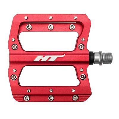 HT Components AN14A Pedals - Platform Aluminum 9/16 Red