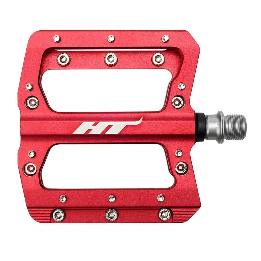 HT Components AN14A Pedals - Platform Aluminum 9/16 Red