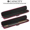 Casemaster Parallax Pool Cue Case, Holds 1 Butt and 1 Shaft, Foam-Lined Pool Stick Case, 600D Oxford Fabric, Chalk Holder, Pink view 3