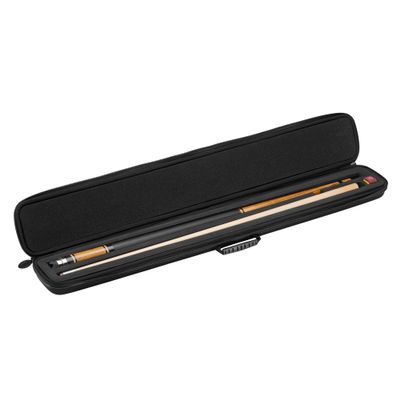 Casemaster Parallax Pool Cue Case, Holds 1 Butt and 1 Shaft, Foam-Lined Pool Stick Case, 600D Oxford Fabric, Chalk Holder, Black