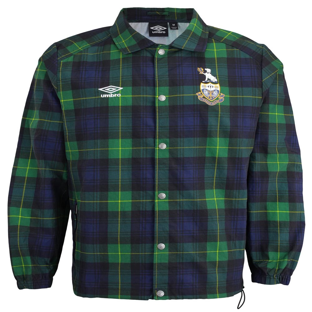 Umbro Men's Gordon Modern Plaid Jacket, Green Medium