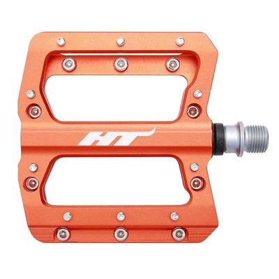 HT Components AN14A Pedals - Platform Aluminum 9/16 Orange