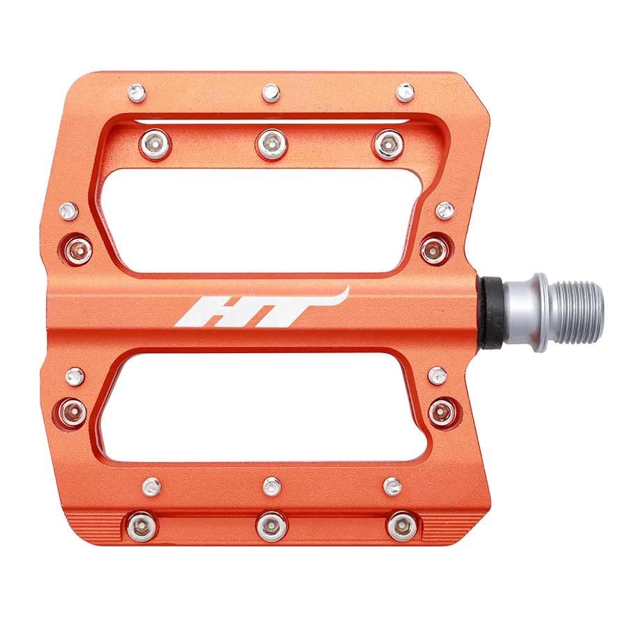 HT Components AN14A Pedals - Platform Aluminum 9/16 Orange