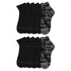 AND1 Mens Quarter Socks - 12 Pack Moisture Wicking Breathable Cushioned Athletic Performance Ankle Socks for Men (6-12.5), Size 6-12.5, Black Camo view 4