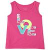 The Children's Place Girls Graphic Tank Top Berry LoveX-Large (14) view 1