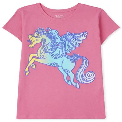 The Children's Place Girls Short Sleeve Graphic Tee