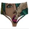 Southern Sisters Sexy Women's Graphic Toke 420 Smoke Women's Panty (Small) Green view 1