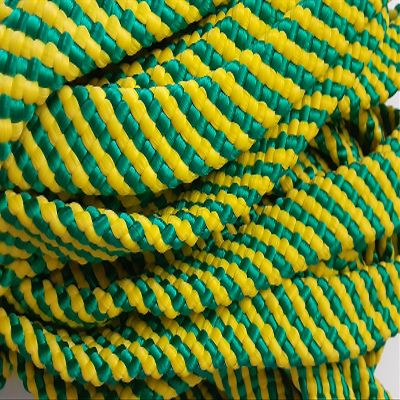 3/4" x 100 ft. Flat Hollow Braid MFP Rope. Yellow/Green