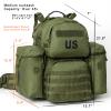 Akmax.cn MOLLE II Medium Tactical Backpack  Authentic Military Rucksack with ABS External Frame, Detachable Side Pouches & Modular Design for Heavy Loads (50L, OD) view 2