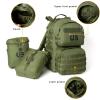 Akmax.cn MOLLE II Medium Tactical Backpack  Authentic Military Rucksack with ABS External Frame, Detachable Side Pouches & Modular Design for Heavy Loads (50L, OD) view 3