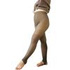 FOMEEX Women Plus Size Fleece Pantyhose Fake Translucent, Warm Sheer Thermal Tights, Flawless Winter Stretchy Leggings Pant (Brown, 360G) view 1