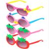 Weewooday 4 Pairs Toddler Sunglasses Girls Funny Kids Sunglasses Strawberry Bunny Pineapple glasses for Little Girls Baby(Light Pink, Red, Pink, Rose Red) view 1