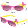 Weewooday 4 Pairs Toddler Sunglasses Girls Funny Kids Sunglasses Strawberry Bunny Pineapple glasses for Little Girls Baby(Light Pink, Red, Pink, Rose Red) view 2