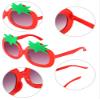 Weewooday 4 Pairs Toddler Sunglasses Girls Funny Kids Sunglasses Strawberry Bunny Pineapple glasses for Little Girls Baby(Light Pink, Red, Pink, Rose Red) view 3