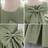 Flower Girl Dress for Wedding Kids Toddler Sleeveless Satin Bowknot Tulle Tutu Princess Dresses Bridesmaid Baptism Christening First Communion Pageant Birthday Party Prom Gown Green 9-10 Years view 2