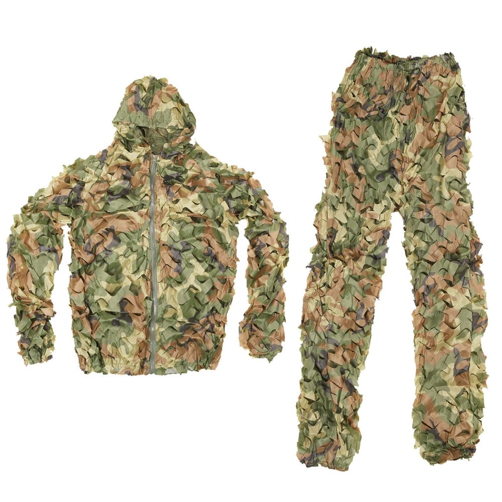 3d Leafy Camo Suit, Camouflage Suit Bush Costume Adult Prank Army Sniper Costume Paintball Suit Airsoft Youth Clothing Outdoor Camo Suit, Camouflage Accessories ( Color : Green 150-190cm/5'-6'2'' )
