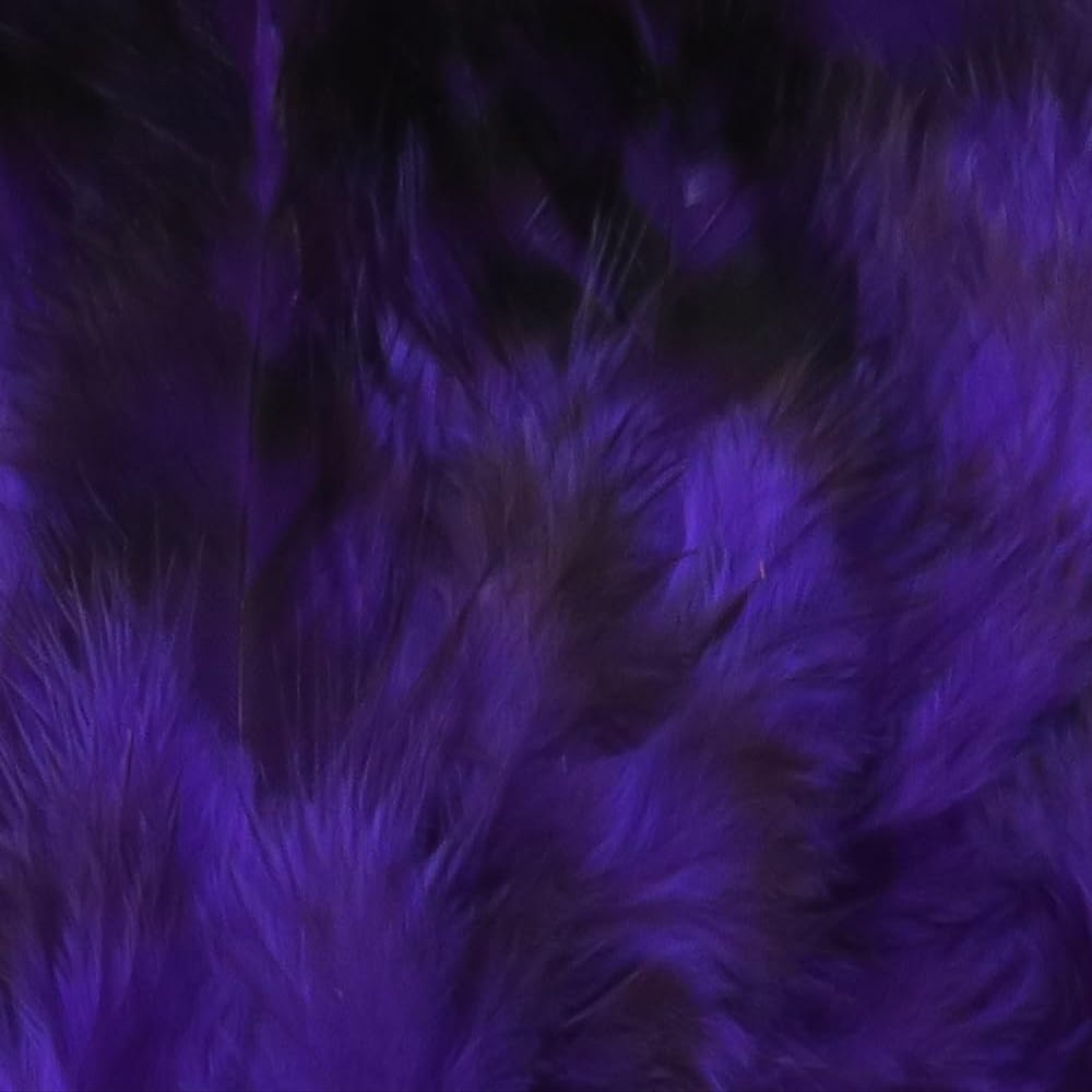 Hareline Fly Tying Strung Grizzly Variant Saddle Hackle - Bright Purple