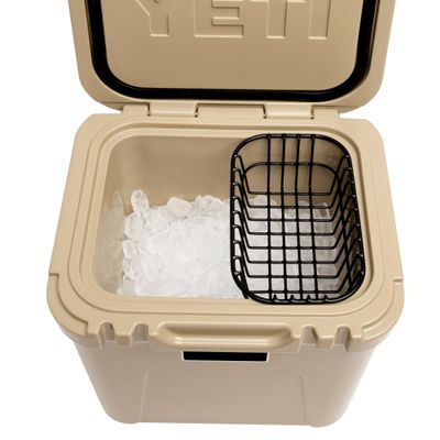 Above Sea Level Cooler Basket for YETI Roadie 24 - Tight Grid, Rock Solid Steel, Compatible with Yeti Ice and Accessories
