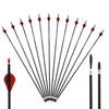 Spine 350 Arrow for 60 Lb Recurve Bow 29 Inch Arrow Target Practice Arrow Hunting Arrow Carbon Arrows Adult Youth Archery Indoor Outdoor Shooting Bullet Tip 12pc view 2