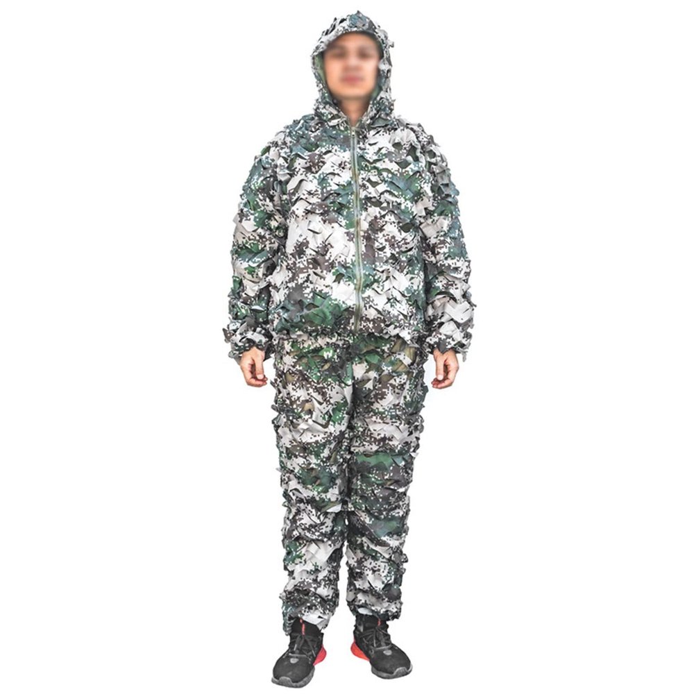 Hunting Suits for Men,Camouflage Bush Suit Kids Suit Camouflage Military Set Camo Poncho Tactical Men's Jacket Pants Camo Hooded Paintball Sniper Wildlife Photography Camo Net Mesh,Camouflage Suits