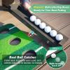 SENSECLUB Golf Putting Game Set, Indoor Foldable Putting Green Mat 12 Holes, Golf Gifts for Men - 1.5x11.5 Ft with Ball-Collect System view 3