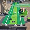 SENSECLUB Golf Putting Game Set, Indoor Foldable Putting Green Mat 12 Holes, Golf Gifts for Men - 1.5x11.5 Ft with Ball-Collect System view 4